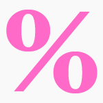 pink percent sign