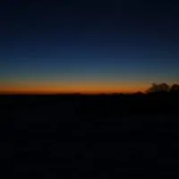 Dawn at the horizon.
