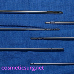 Different liposuction cannulas.