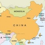 A map of China.