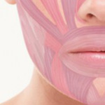 An illustration showing facial muscles surrounding lips.