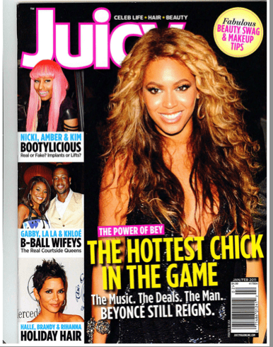 Cover: Juicy magazine February issue.
