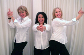 Our office staff, posing as Charlie's Angels.