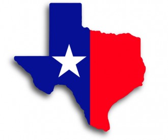 An illustration of the map of Texas