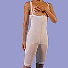A person wearing a post operative Tummy tuck compression garment.